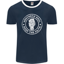 Northern Soul Keeping the Faith Mens Ringer T-Shirt FotL Navy Blue/White