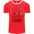 May Start Talking About Guitars Guitarist Mens Ringer T-Shirt FotL Red/White