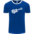 Offensive Guitar Acoustic Electric Bass Mens Ringer T-Shirt FotL Royal Blue/White