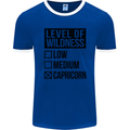 Levels of Wildness Capricorn Mens Ringer T-Shirt FotL Royal Blue/White