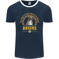 A Boxer Dog Mens Ringer T-Shirt FotL Navy Blue/White