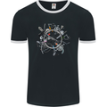 Bicycle Parts Cycling Cyclist Cycle Bicycle Mens Ringer T-Shirt FotL Black/White