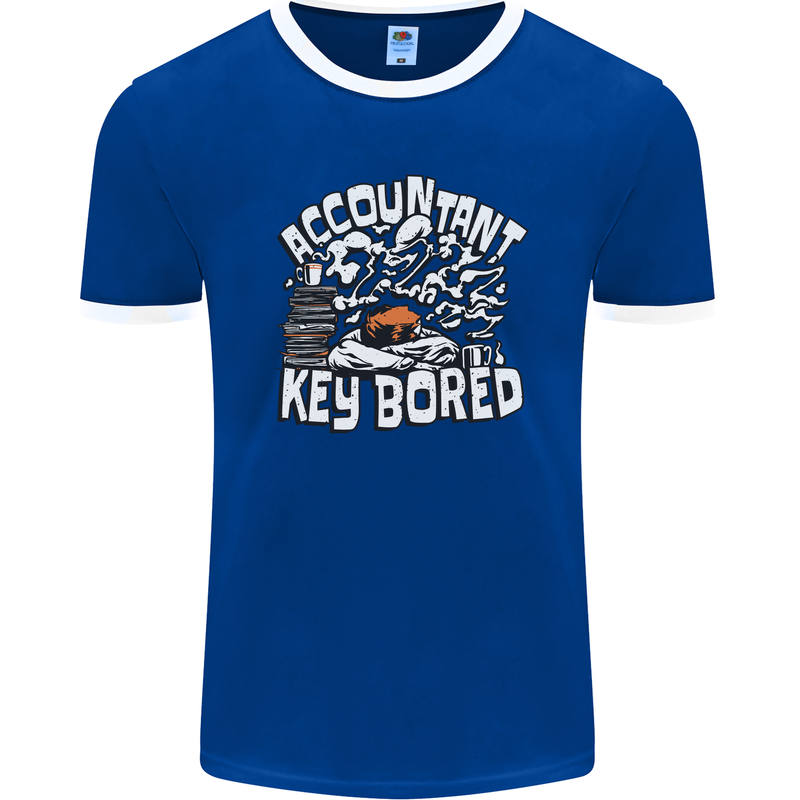 A Bored Accountant Mens Ringer T-Shirt FotL Royal Blue/White