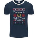 Christmas Programmer Here to Delete Cookies Mens Ringer T-Shirt FotL Navy Blue/White