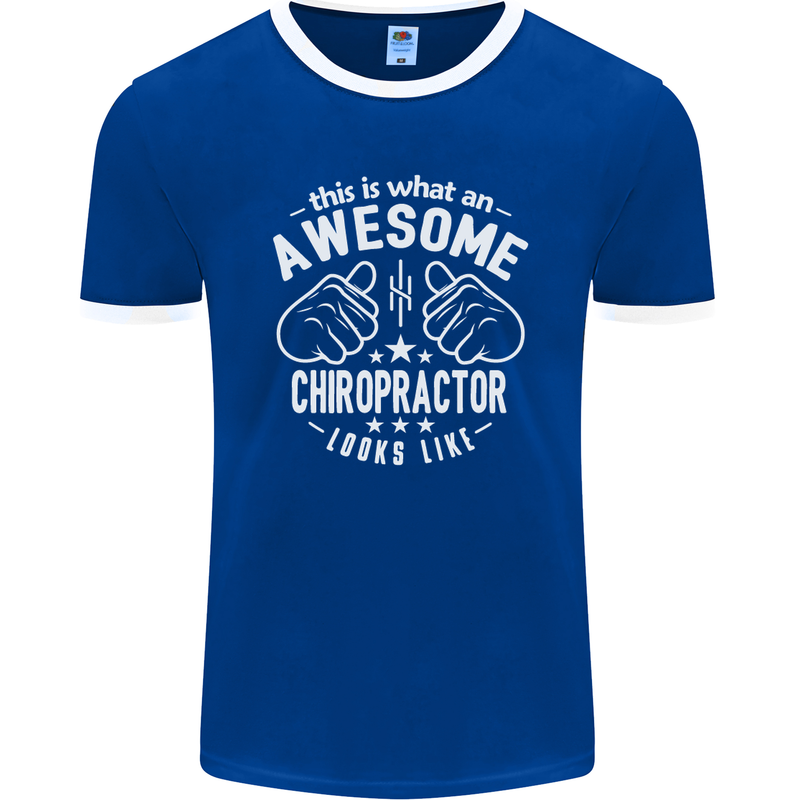 An Awesome Chiropractor Looks Like Mens Ringer T-Shirt FotL Royal Blue/White
