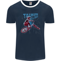 Tailwhippin BMX Cycling Bicycle Mens Ringer T-Shirt FotL Navy Blue/White