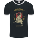 Ronin Spirit Samurai Japan Japanese Mens Ringer T-Shirt FotL Black/White