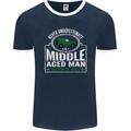 A Middle Aged Man With a 4x4 Off Roading Mens Ringer T-Shirt FotL Navy Blue/White