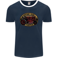 Farming Support Your Local Farmer Mens Ringer T-Shirt FotL Navy Blue/White