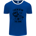 I Grew up on the Gamer Funny Gaming Mens Ringer T-Shirt FotL Royal Blue/White