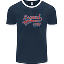 Legend Since 26th Birthday 1997 Mens Ringer T-Shirt FotL Navy Blue/White