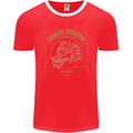 Dragon Warrior Samurai Japan Japanese Mens Ringer T-Shirt FotL Red/White