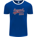 Legend Since 19th Birthday 2004 Mens Ringer T-Shirt FotL Royal Blue/White