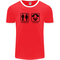 Problem Solved Skydive Freefall Paras Mens Ringer T-Shirt FotL Red/White