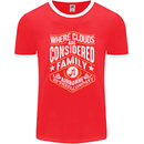 Skydiving Clouds Are Family Skydiver Mens Ringer T-Shirt FotL Red/White