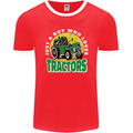 Farming Just a Boy Who Loves Tractors Mens Ringer T-Shirt FotL Red/White