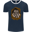 Raccoons in a Tree Mens Ringer T-Shirt FotL Navy Blue/White