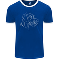 German Wirehaired Pointer Mens Ringer T-Shirt FotL Royal Blue/White