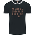 Father's Day World's Greatest Farter Funny Mens Ringer T-Shirt FotL Black/White