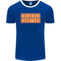 Good Vibes Periodic Table Chemistry Funny Mens Ringer T-Shirt FotL Royal Blue/White