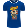 Space Cadet Explore the Galaxy Astronaut Mens Ringer T-Shirt FotL Royal Blue/White