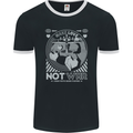 Make Love Not War World Peace Anti Mens Ringer T-Shirt FotL Black/White