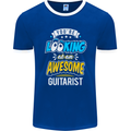 Looking at an Awesome Guitarist Guitar Mens Ringer T-Shirt FotL Royal Blue/White