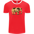 Elephant Ecology Animal Mens Ringer T-Shirt FotL Red/White