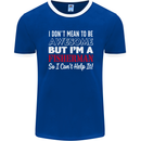 I Don't Mean to Be I'm a Fisherman Fishing Mens Ringer T-Shirt FotL Royal Blue/White