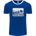 Snowboarding Evolution Funny Snowboarder Mens Ringer T-Shirt FotL Royal Blue/White