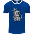 Scuba Diving Anchor Diver Sailing Sailor Mens Ringer T-Shirt FotL Royal Blue/White