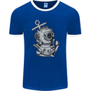 Scuba Diving Anchor Diver Sailing Sailor Mens Ringer T-Shirt FotL Royal Blue/White