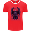 Cthulhu Follow Your God Kraken Mythology Mens Ringer T-Shirt FotL Red/White