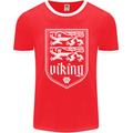 The Vikings Valknut Symbol Valhalla Lions Mens Ringer T-Shirt FotL Red/White