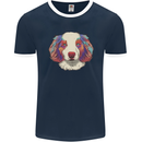 Australian Shepherd Dog Mens Ringer T-Shirt FotL Navy Blue/White