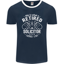 This Is What a Retired Solicitor Looks Like Mens Ringer T-Shirt FotL Navy Blue/White