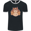 Grumpy Cat Finger Flip Offensive Funny Mens Ringer T-Shirt FotL Black/White