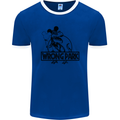 Wrong Park Funny T-Rex Dinosaur Jurrasic Mens Ringer T-Shirt FotL Royal Blue/White