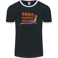 Funny Inspirational Yoga Mens Ringer T-Shirt FotL Black/White