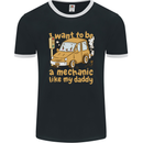 I Want to Be a Mechanic Like My Daddy Mens Ringer T-Shirt FotL Black/White