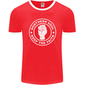 Northern Soul Keeping the Faith Dancing Mens Ringer T-Shirt FotL Red/White