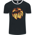 Halloween Jack-O-Lantern Pumpkin Mens Ringer T-Shirt FotL Black/White