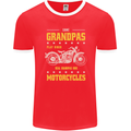 Some Grandpas Funny Biker Motorcycle Bike Mens Ringer T-Shirt FotL Red/White