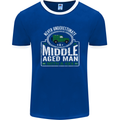 A Middle Aged Man With a 4x4 Off Roading Mens Ringer T-Shirt FotL Royal Blue/White