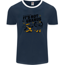 Its Not Uranus Funny Climate Change Mens Ringer T-Shirt FotL Navy Blue/White