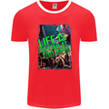 Life Is Better at 130 Bpm Dance Music DJ Mens Ringer T-Shirt FotL Red/White