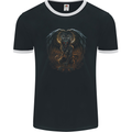 Fantasy Chimera Greek Mythology Gothic Mens Ringer T-Shirt FotL Black/White
