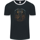 Fantasy Chimera Greek Mythology Gothic Mens Ringer T-Shirt FotL Black/White