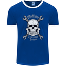 Machinist I Have Tolerance Issues Skull Mens Ringer T-Shirt FotL Royal Blue/White