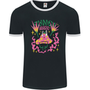 Fungi Magic Mushrooms Trippy LSD Mens Ringer T-Shirt FotL Black/White